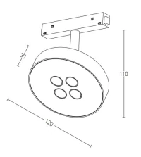 Magnetic Track LED Spotlight 12W 3000K Matt Black - Image 3