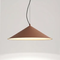Pendant lamp 50 cm – cone shade, mocha, LED 3000K - Image 4
