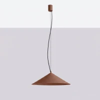Pendant lamp 50 cm – cone shade, mocha, LED 3000K - Image 8