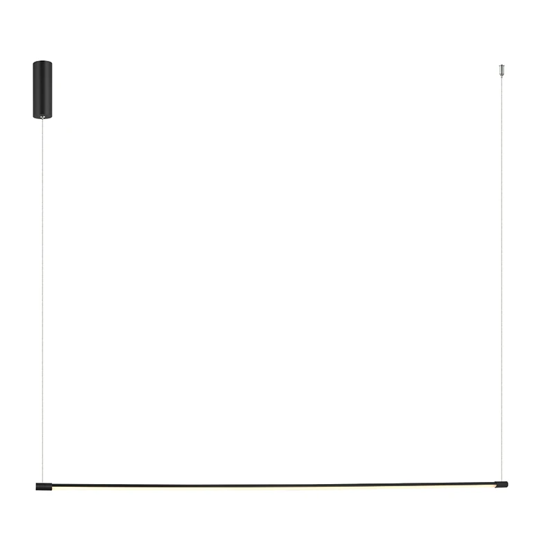 Black Matt Linear LED Pendant Light 140cm
