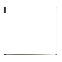 Black Matt Linear LED Pendant Light 140cm - Image 2