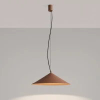 Pendant lamp 50 cm – cone shade, mocha, TRIAC dimmable LED - Image 9