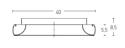 Reguliuojamo Ryškumo LED Lubinis Šviestuvas 40cm Matinis Juodas 32W 3000K