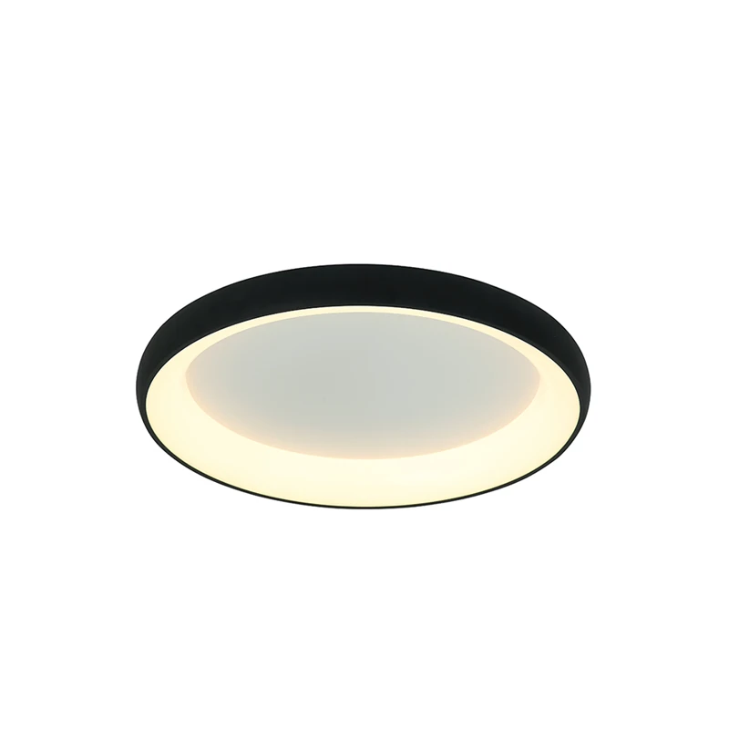 Reguliuojamo Ryškumo LED Lubinis Šviestuvas 40cm Matinis Juodas 32W 3000K