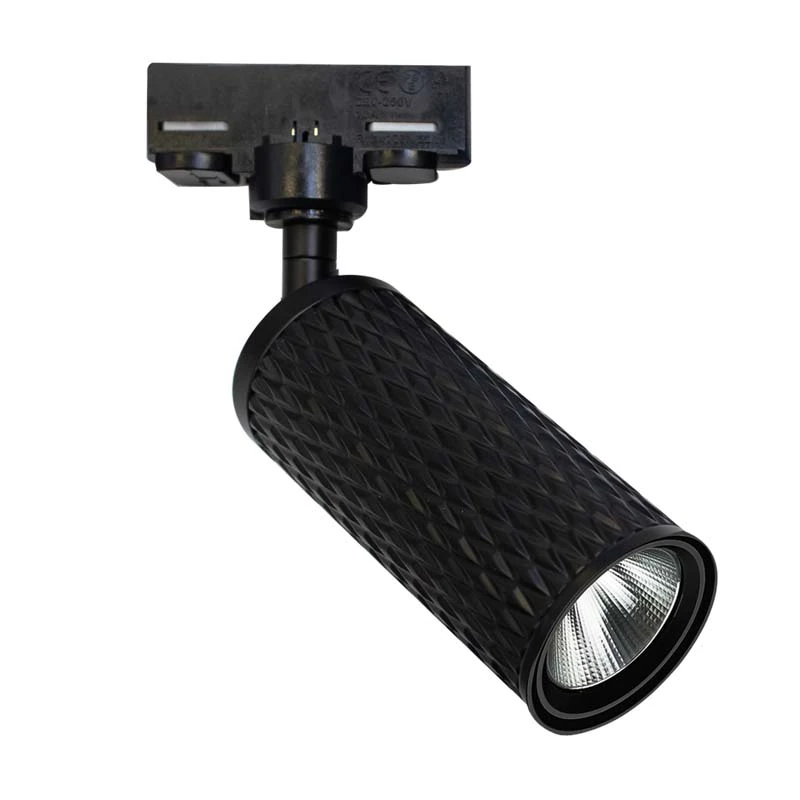 Black Matt GU10 3-Phase Track Spotlight