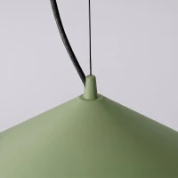 Pendant lamp 50 cm – conical, olive green, integrated LED - Image 6