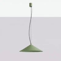 Pendant lamp 50 cm – conical, olive green, integrated LED - Image 8