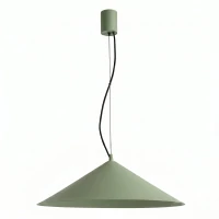Pendant lamp 50 cm – conical, olive green, integrated LED - Image 2