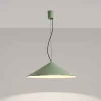 Pakabinamas šviestuvas 50 cm – kūgio formos, alyvuogių spalvos, LED 4000K - Nuotrauka 4