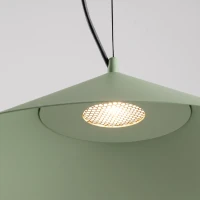 Pakabinamas šviestuvas 50 cm – kūgio formos, alyvuogių spalvos, LED 4000K - Nuotrauka 5
