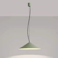 Pakabinamas šviestuvas 50 cm – kūgio formos, alyvuogių spalvos, LED 4000K - Nuotrauka 9