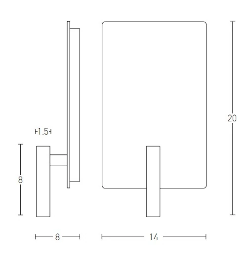Black Matt Surface LED Wall Light