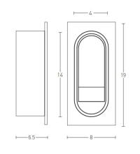 Recessed Concealed LED Wall Light 3W 3000K Black Matt - Image 4