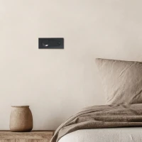 Recessed Concealed LED Wall Light 3W 3000K Black Matt - Image 1