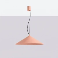 Pendant lamp 50 cm – cone shade, peach, warm white LED - Image 3