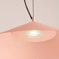 Pendant lamp 50 cm – cone shade, peach, warm white LED - Image 5