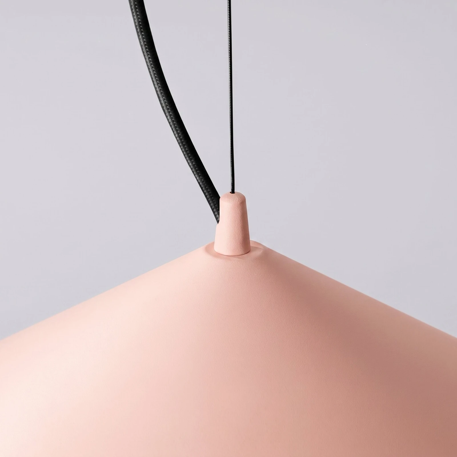 Pendant lamp 50 cm – cone shade, peach, warm white LED