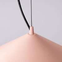 Pendant lamp 50 cm – cone shade, peach, warm white LED - Image 6