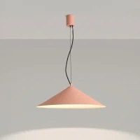 Pendant lamp 50 cm – cone shade, peach, warm white LED - Image 1
