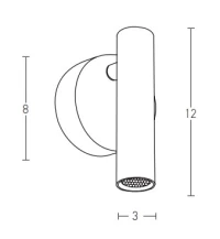Black Matt Surface Mount LED Wall Light 3W 3000K - Image 3