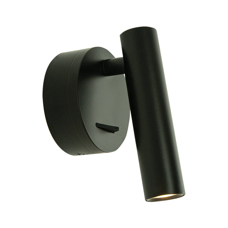 Black Matt Surface Mount LED Wall Light 3W 3000K