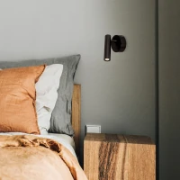 Black Matt Surface Mount LED Wall Light 3W 3000K - Image 1
