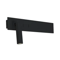 LED Wall Light Black Matt with Adjustable Spot - Image 2