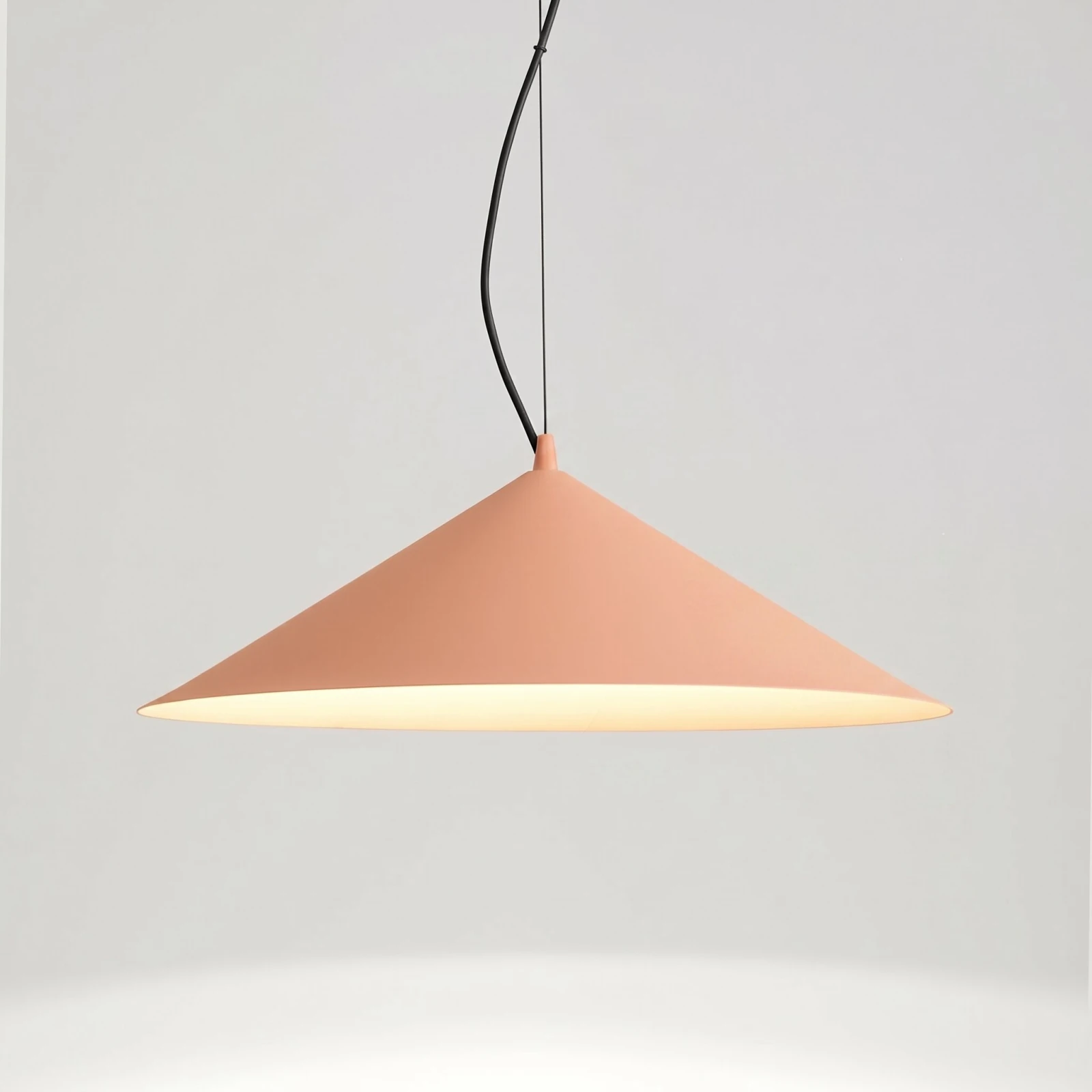 Pendant lamp 50 cm - conical, peach, TRIAC dimmable