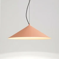 Pendant lamp 50 cm - conical, peach, TRIAC dimmable - Image 4