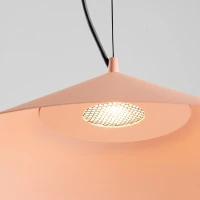 Pendant lamp 50 cm - conical, peach, TRIAC dimmable - Image 5
