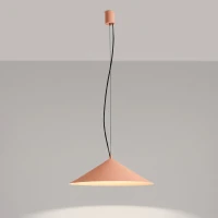 Pendant lamp 50 cm - conical, peach, TRIAC dimmable - Image 9