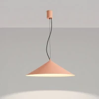 Pendant lamp 50 cm - conical, peach, TRIAC dimmable - Image 1