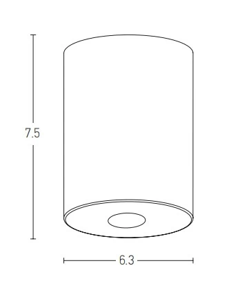 Outdoor Surface Mounted Ceiling Light 6W 3000K IP54 White