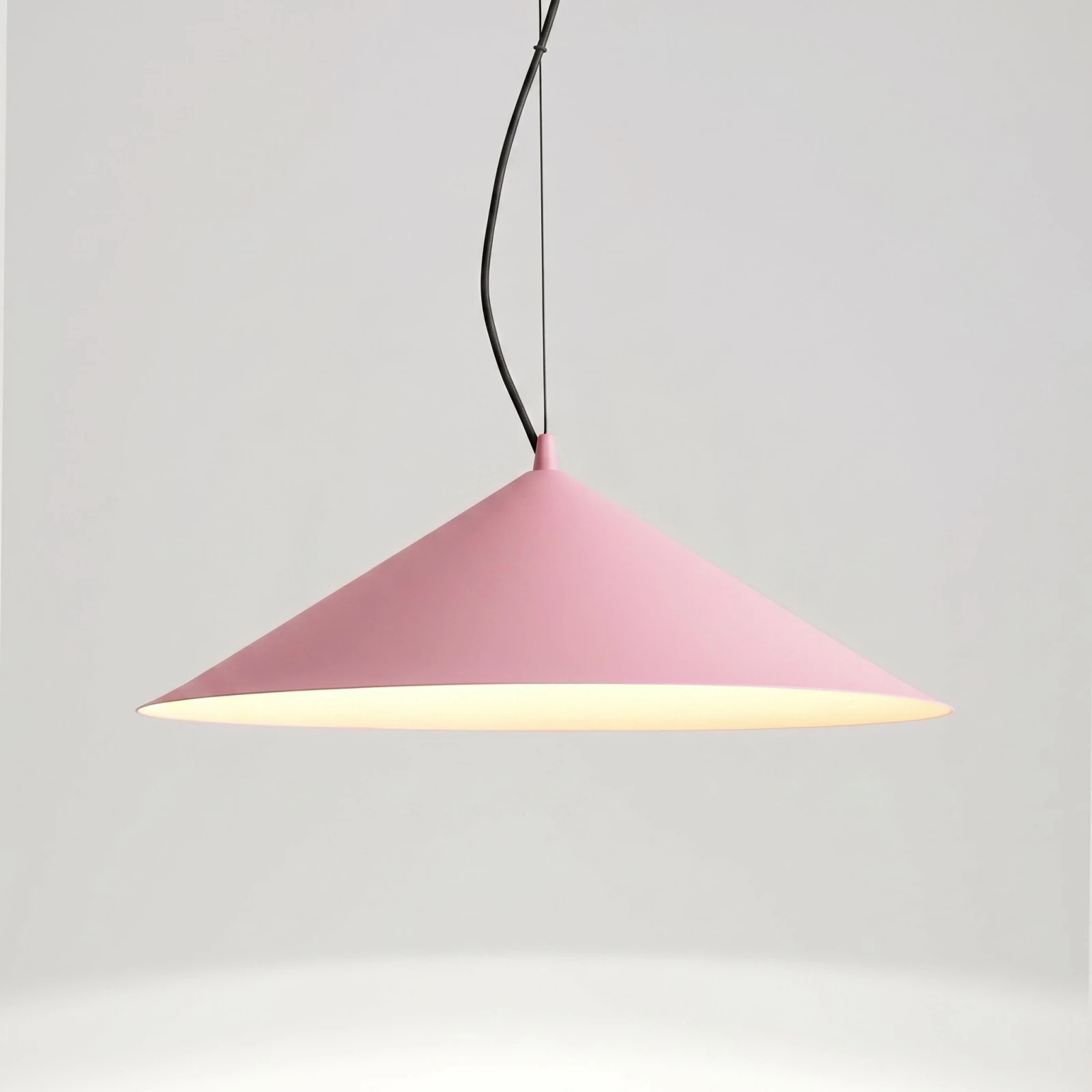 Pendant lamp 50 cm – cone shade, pink, LED 3000K