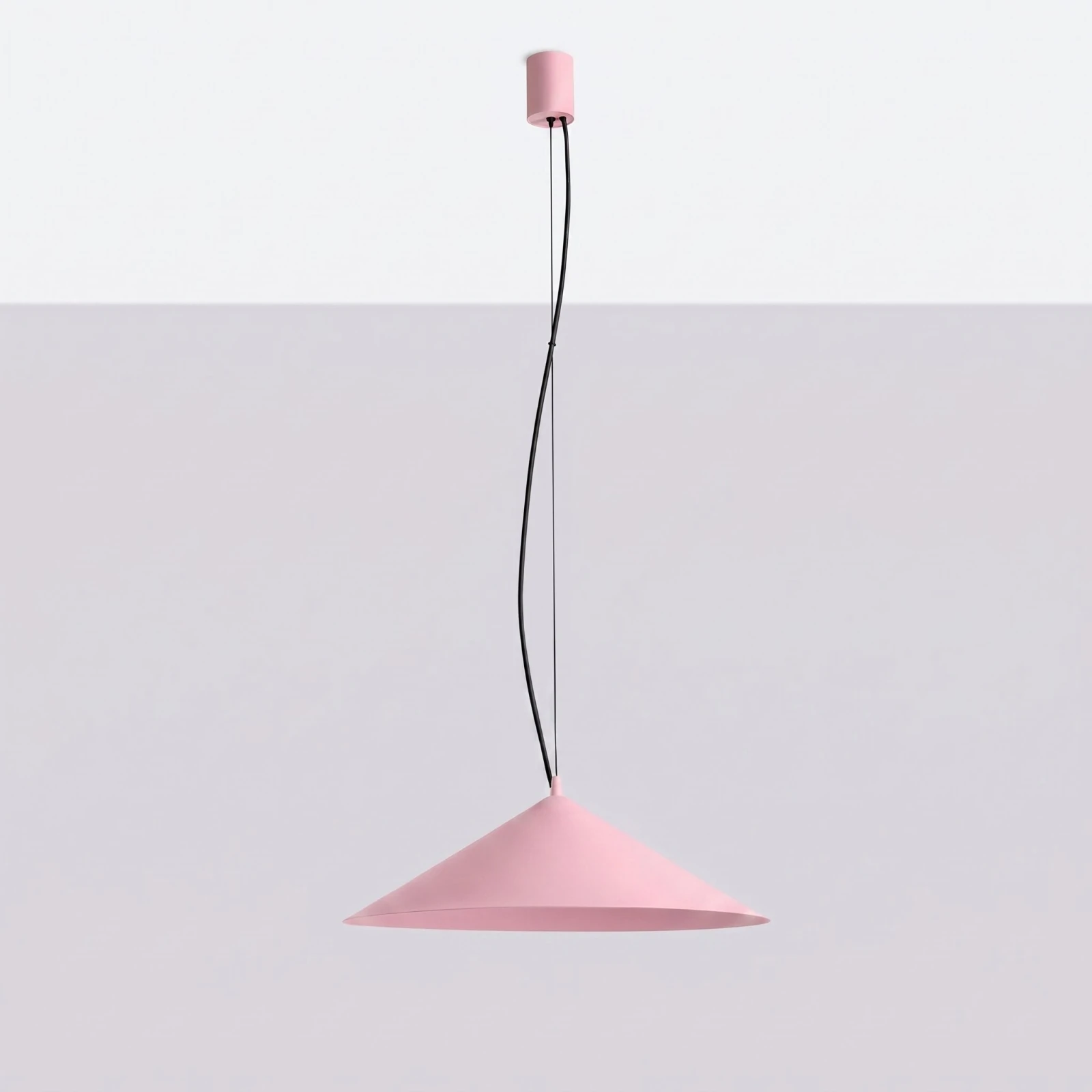 Pendant lamp 50 cm – cone shade, pink, LED 3000K