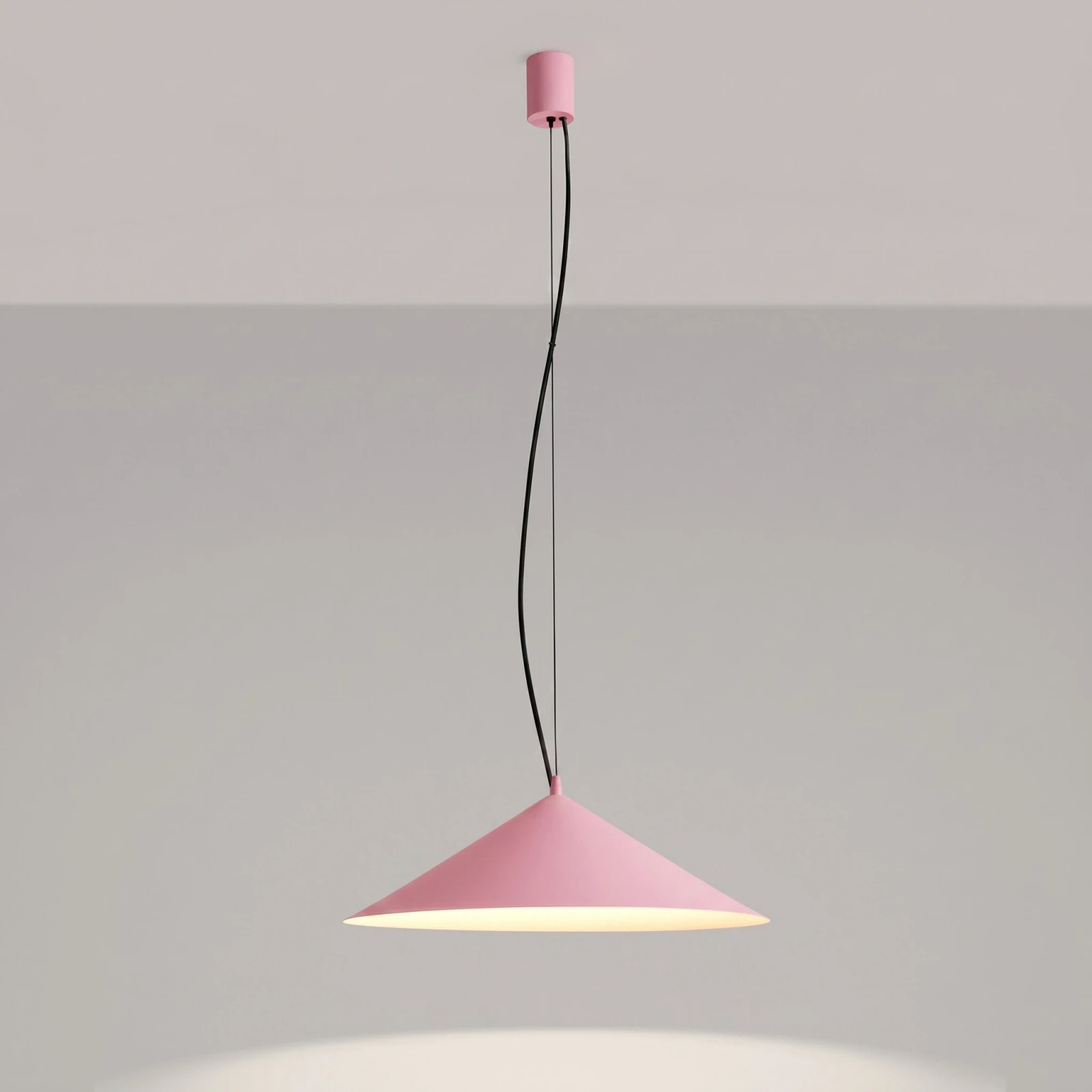 Pendant lamp 50 cm – cone shade, pink, LED 3000K