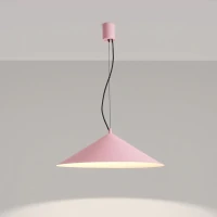 Pendant lamp 50 cm – cone shade, pink, LED 3000K - Image 1