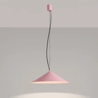 LED pendant lamp 50 cm – cone shade, pink, TRIAC dimmable - Image 9