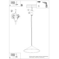 LED pendant lamp 50 cm – cone shade, pink, TRIAC dimmable - Image 11