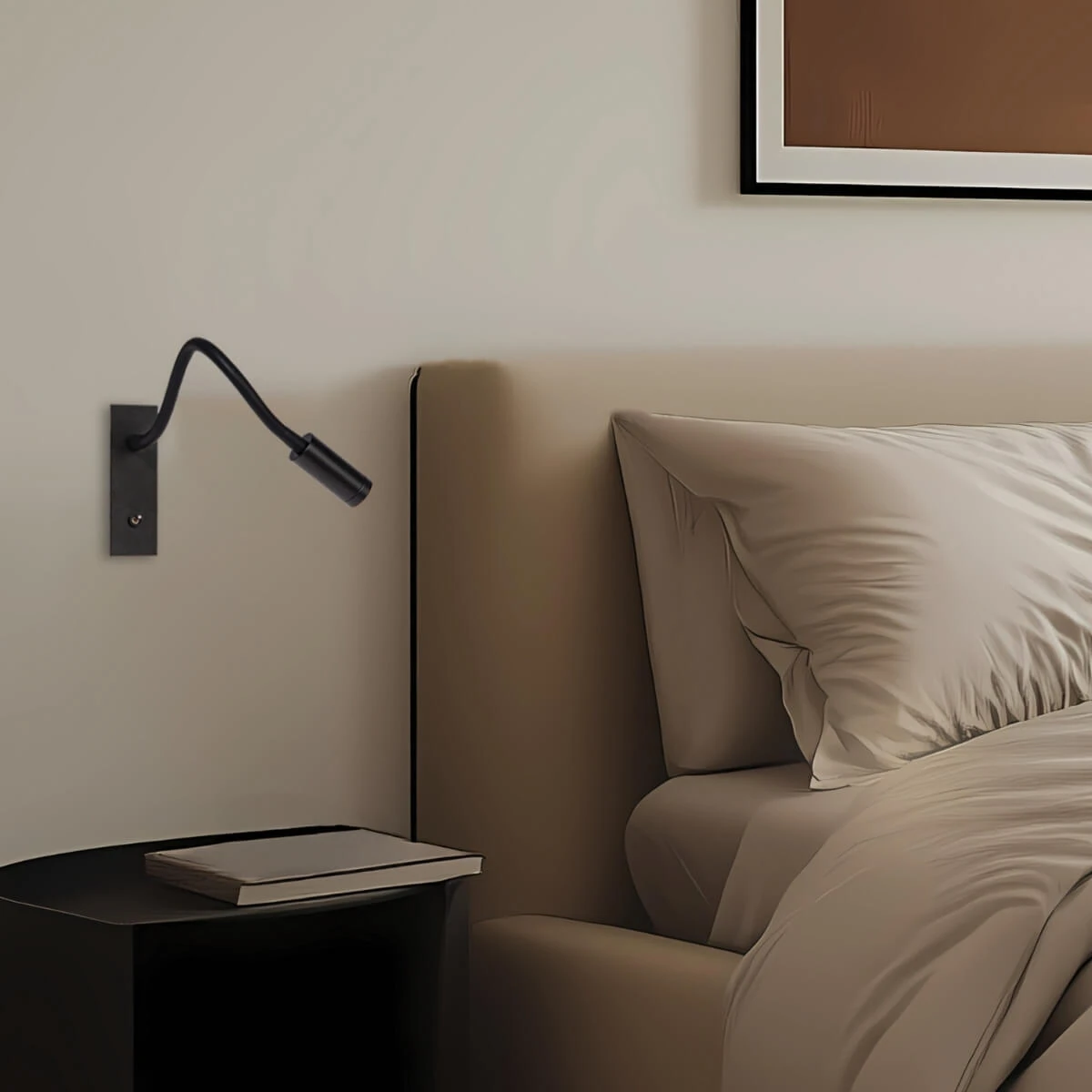 Sieninis LED Skaitymo Šviestuvas 3W 3000K Juodas