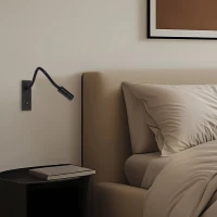 Sieninis LED Skaitymo Šviestuvas 3W 3000K Juodas - Nuotrauka 1