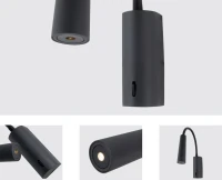 Black Flexible LED Wall Sconce 3W 3000K - Image 4