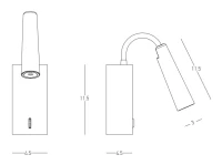 Black Flexible LED Wall Sconce 3W 3000K - Image 5