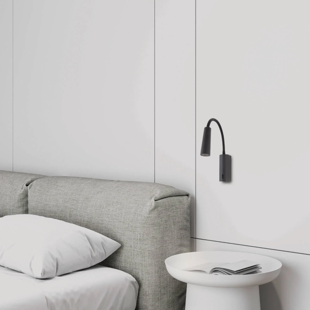 Black Flexible LED Wall Sconce 3W 3000K