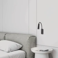 Black Flexible LED Wall Sconce 3W 3000K - Image 1