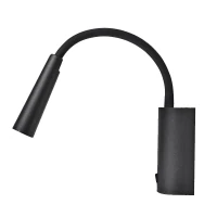 Black Flexible LED Wall Sconce 3W 3000K - Image 2