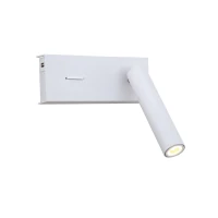 Sieninis šviestuvas su reguliuojamu LED, Matinis baltas - Nuotrauka 1