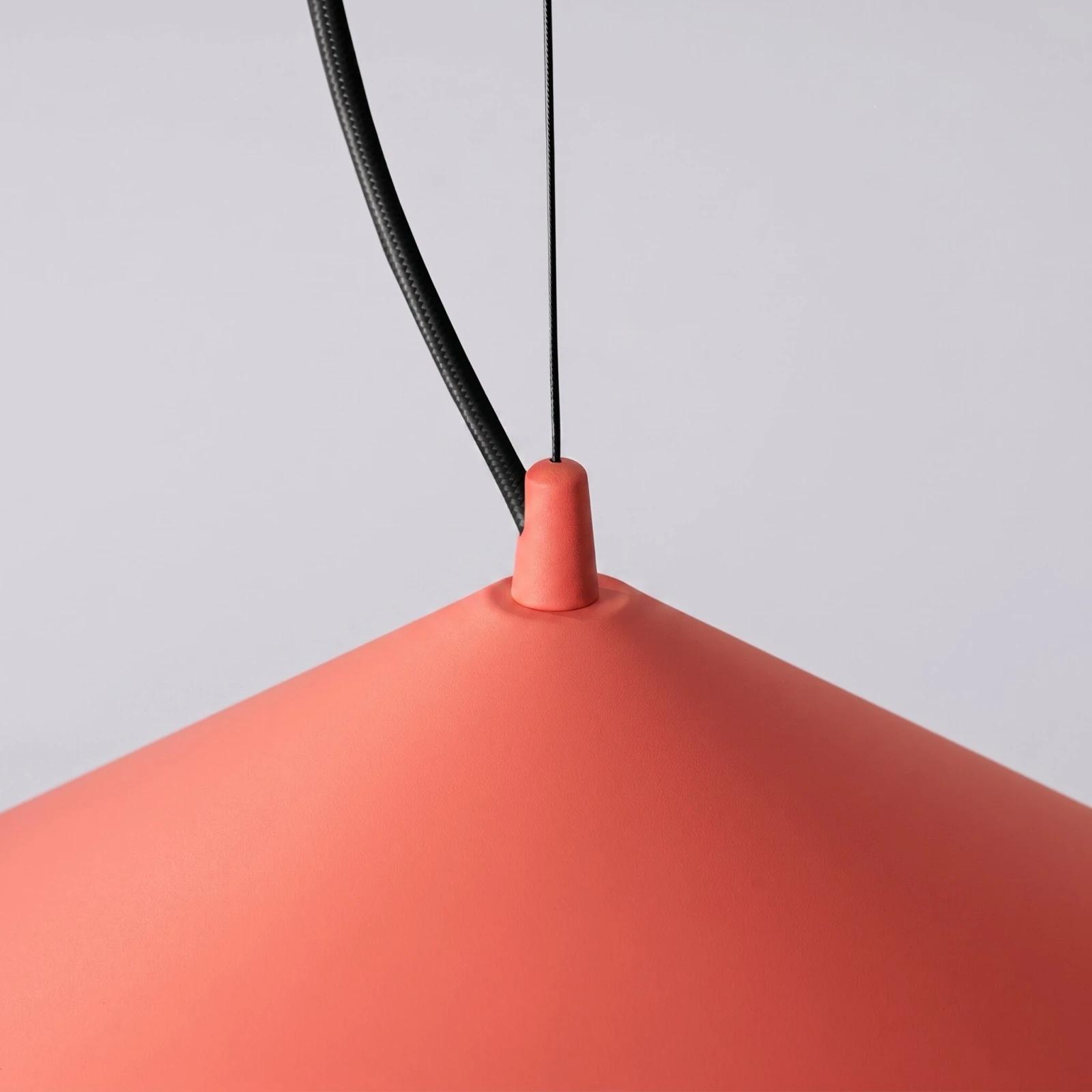 Pendant lamp 50 cm – round cone, red, LED 3000K
