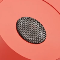Pendant lamp 50 cm – round cone, red, LED 3000K - Image 7