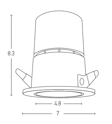 Compact Recessed LED Spotlight 10W 3000K